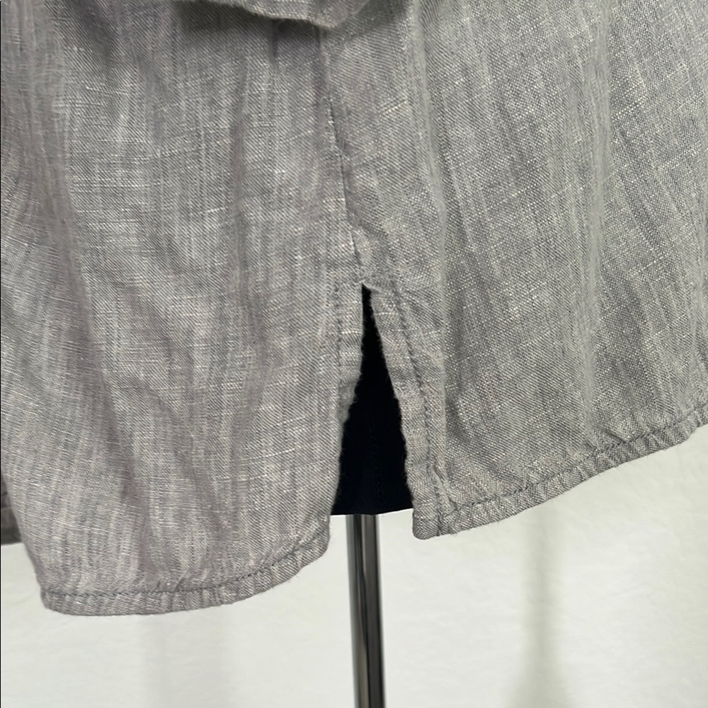 Ruby Rd Gray Linen Top - Picture 6 of 13